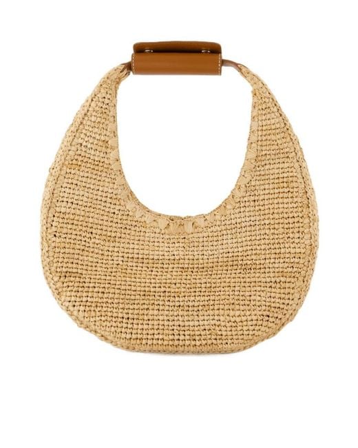 Staud Natural Moon Woven Shoulder Bag