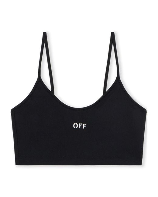 Off-White c/o Virgil Abloh Black Sleek Sleeveless Cropped Top