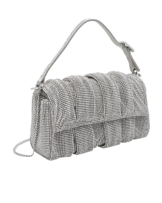 Benedetta Bruzziches Gray Flap Shoulder Bag