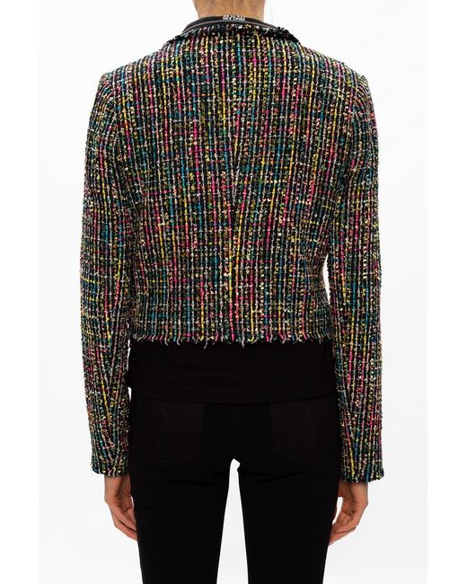 Versace Jeans Black Double-Breasted Casual Jacket