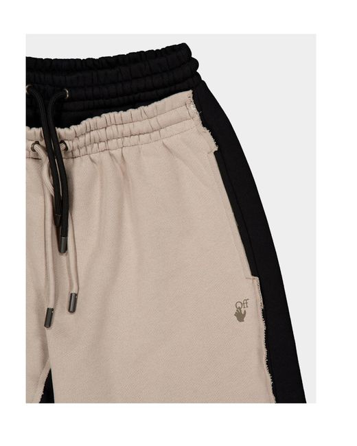 Off-White c/o Virgil Abloh Natural Drawstring Elastic-Waist Shorts for men