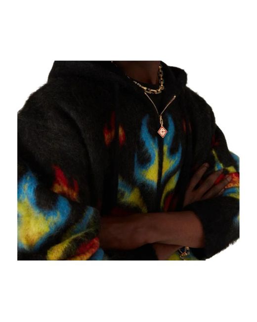 Casablanca Multicolor Flame-Pattern Hooded Jacket for men