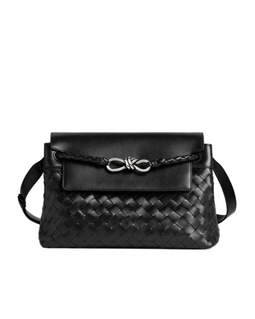 Bottega Veneta Black Andiamo Small Messenger Bag for men