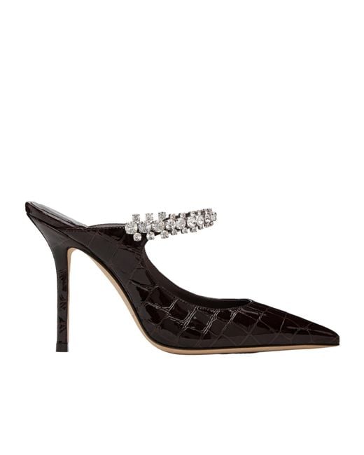 Jimmy Choo Brown Bing 100 High-Heeled Mules