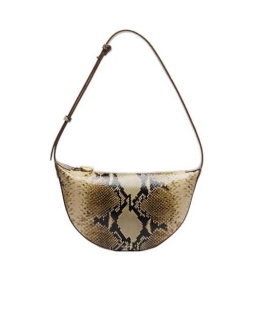 Joseph Metallic Bean Snake-Effect Leather Shoulder Bag
