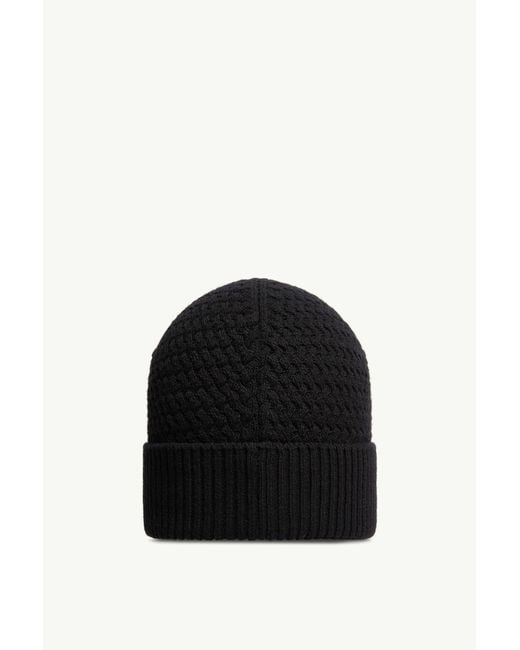 Moncler Black Logo Hat for men