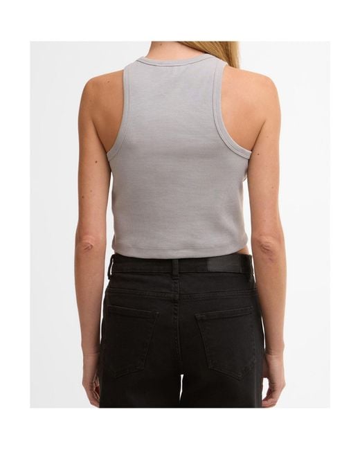 Barbour Gray Logo-Detail Vest