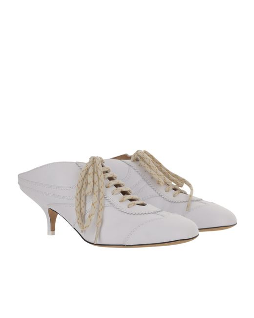 Dries Van Noten White Slingback High-Heeled Sandals