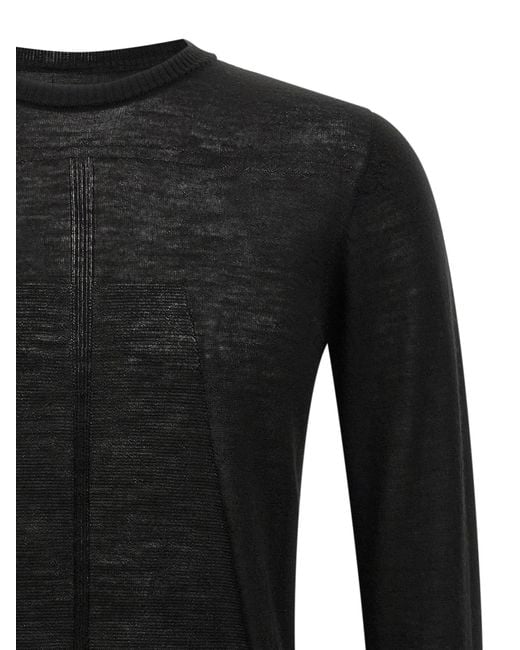Rick Owens Black Long Sleeve Crewneck Jumper for men