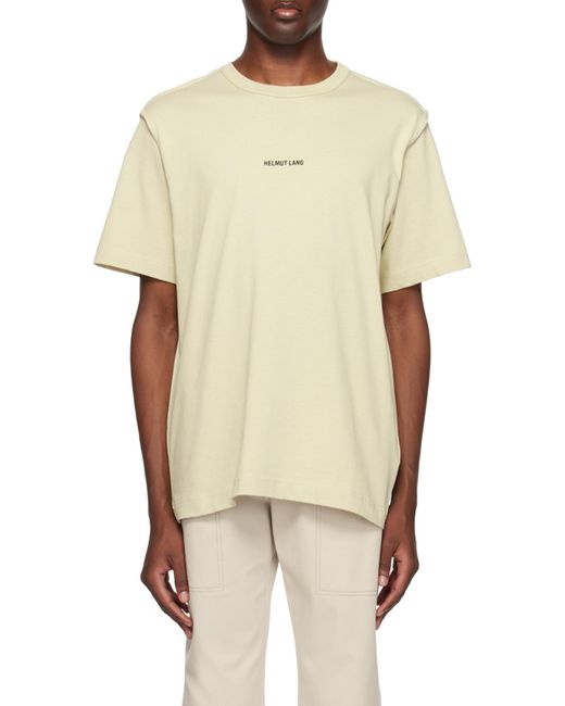 Helmut Lang Natural Inside Out Logo Crewneck T-Shirt for men