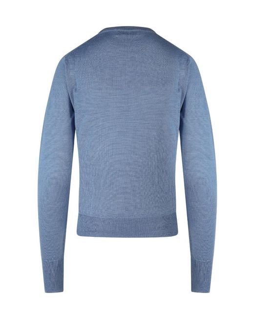 Vivienne Westwood Blue Orb Embroidered Knit Jumper
