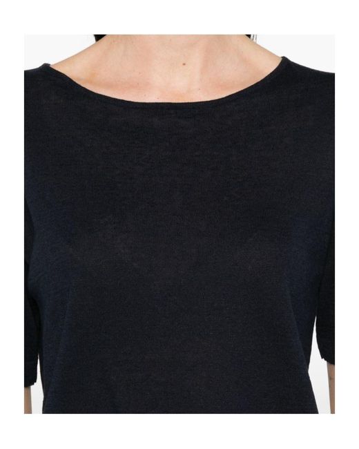 Baserange Black Crew-Neck T-Shirt