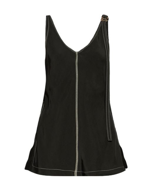 Sportmax Black Sleeveless Tops