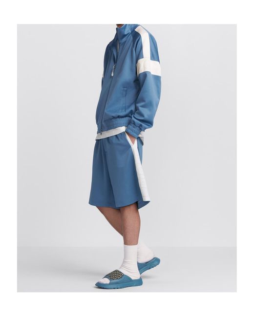 Dior Blue Homme Stripe Detailed Track Shorts for men
