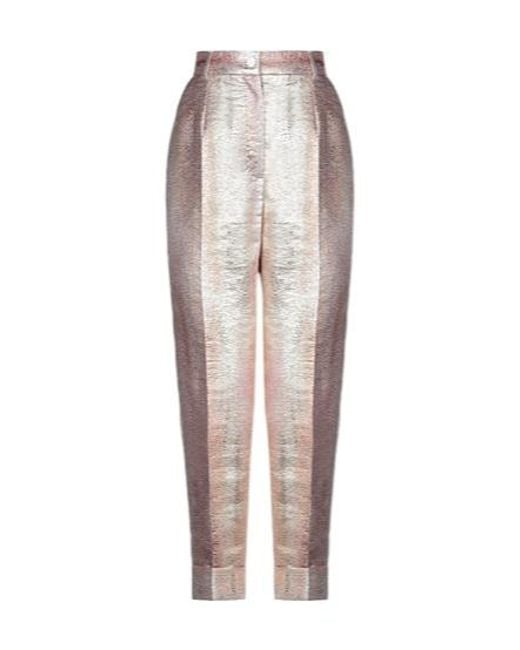 Dolce & Gabbana Natural Solid-Color Tapered Pants