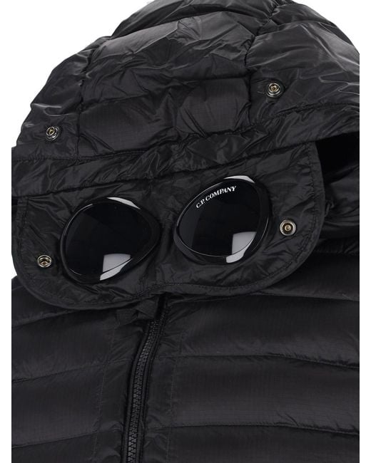 C P Company Black D.D. Shell Goggle Down Gilet for men
