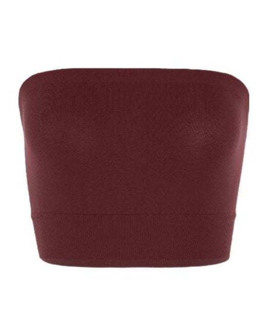 Wolford Red Seamless Strapless Bandeau Top