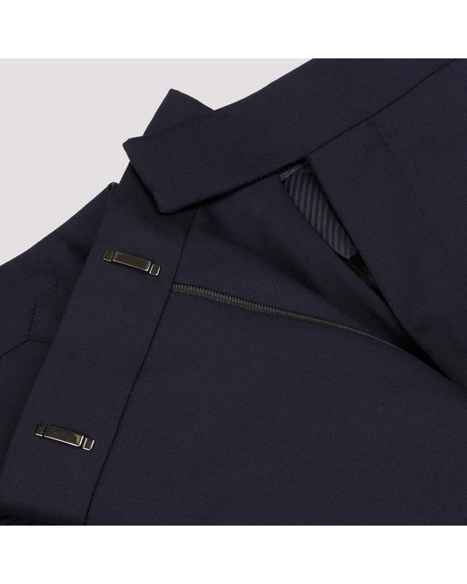 Tom Ford Blue Wool Single-Breasted Suit Set for men