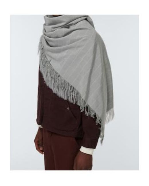 Undercover Gray Plaid Scarf for men