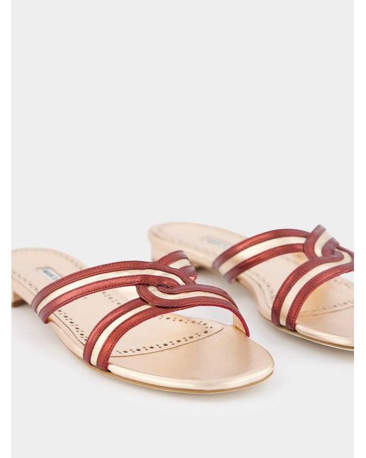 Manolo Blahnik Pink Gasachan Knot Detailed Sandals
