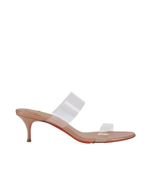 Christian Louboutin White 55Mm Just Nothing Two-Straps Sandals