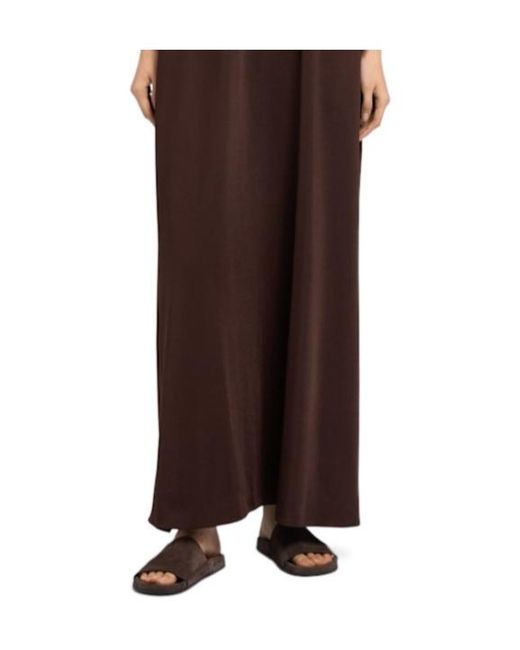 The Row Brown Hugh Leather Flat Slides