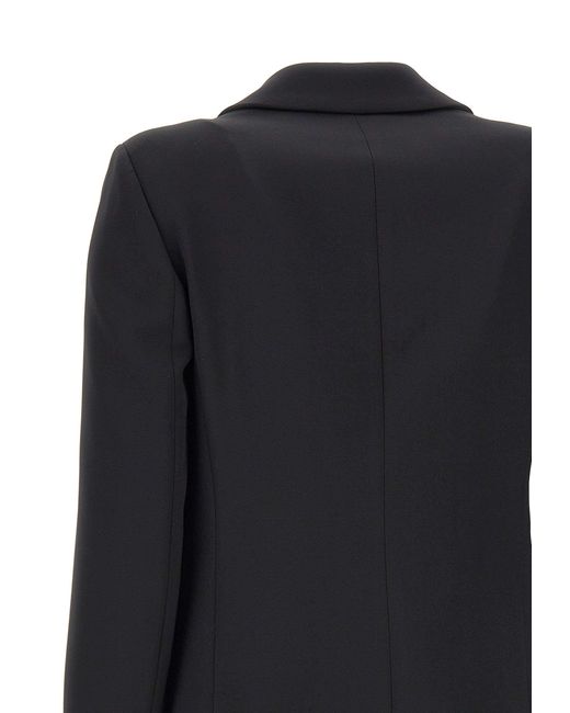 Kaos Black Crepe Blazer Jacket