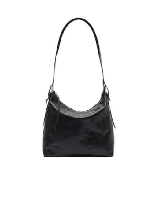 Lemaire Black Small Belted Leather Tote Bag