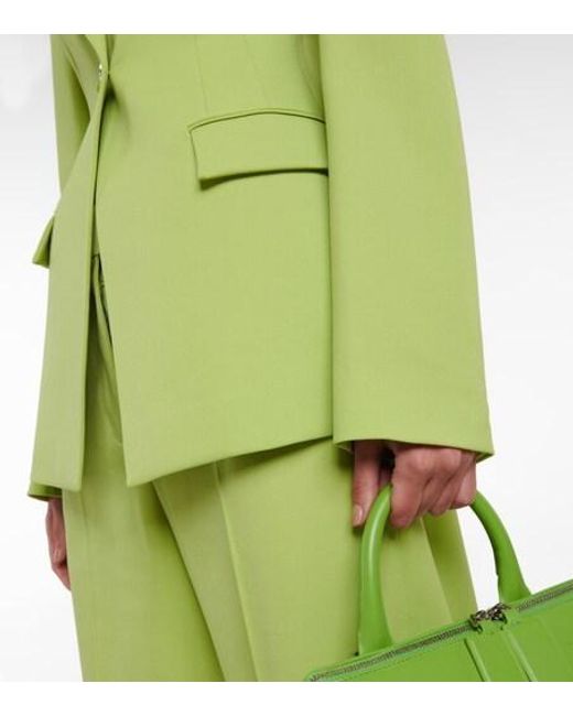 The Attico Green Wool Gabardine Blazer