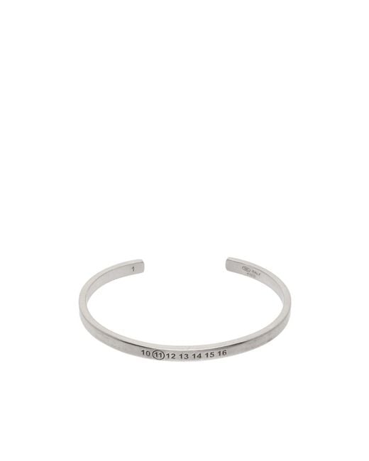 Maison Margiela White Number Reference Open Bracelet for men