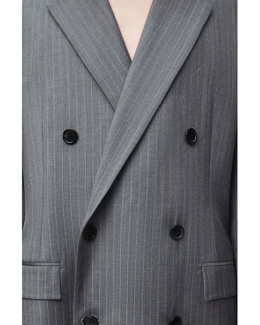 Loewe Gray Double-Breasted Jacket for men