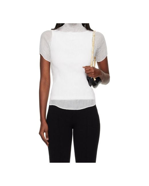Issey Miyake White Semi-Transparent T-Shirt