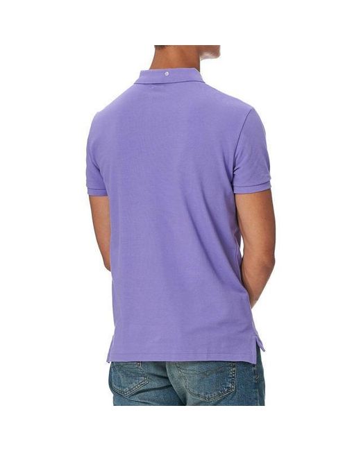 Polo Ralph Lauren Purple Pony Embroidered Short-Sleeved Polo Shirt for men