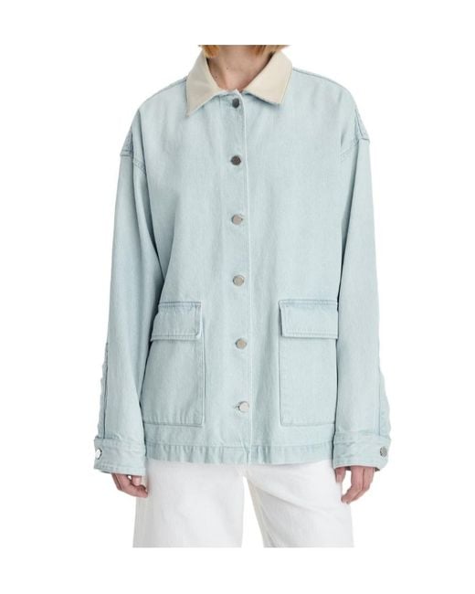 Agolde Blue X Maria Mcmanus Oversized Field Jacket