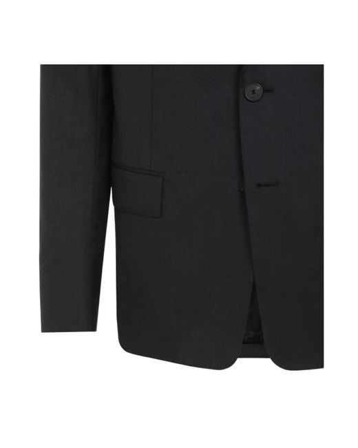 Lanvin Black Single-Breasted Straight Hem Blazer for men