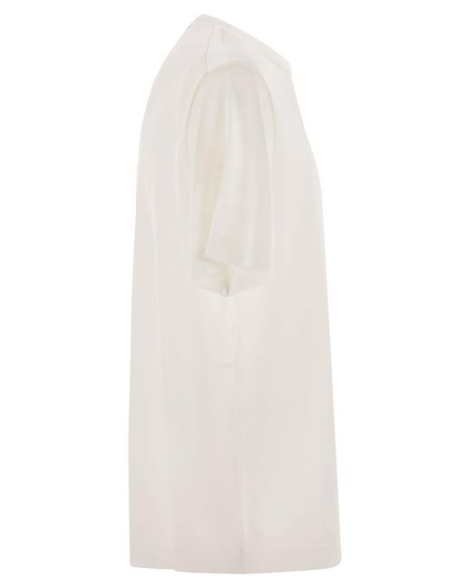 Herno White Cotton Jersey T-Shirt for men