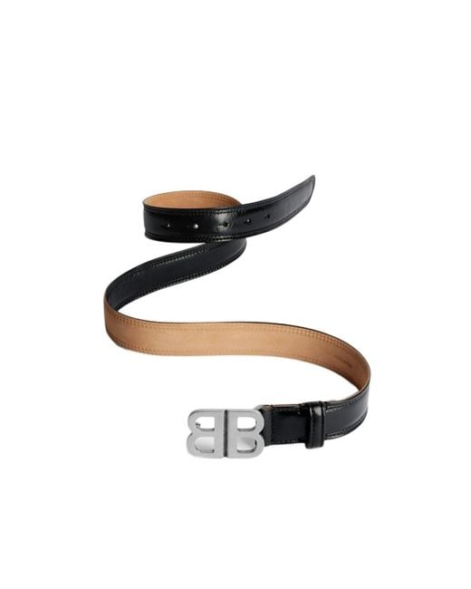 Balenciaga White Logo Plaque Belt