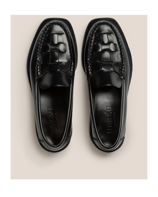 Hereu Black Slip-On Loafers for men