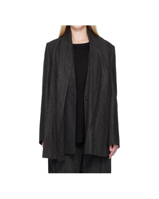 Totême  Black V-Neck Scarf Suit Jacket