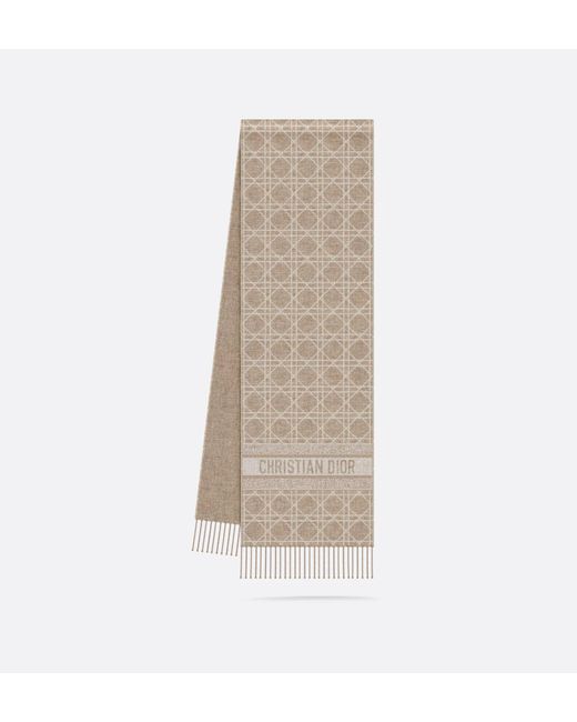 Dior White Cannage Scarf