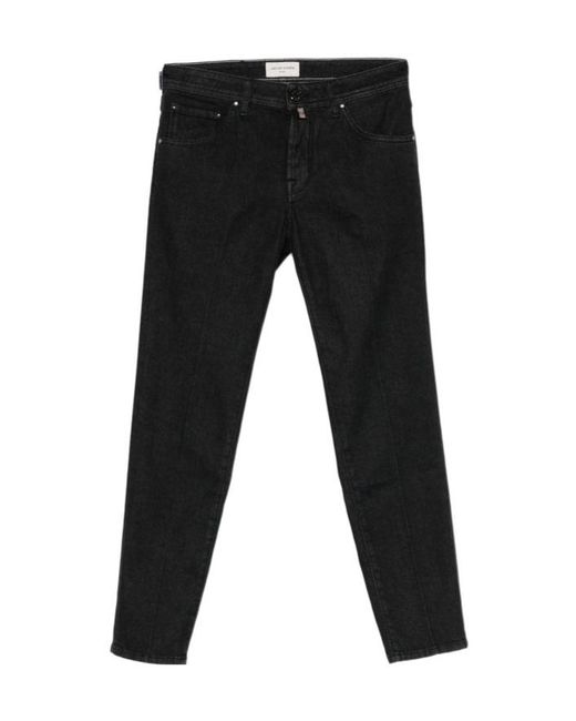 Jacob Cohen Black Straight Jeans for men