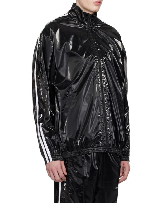 Doublet Black Patent-Finish Track Jacket for men