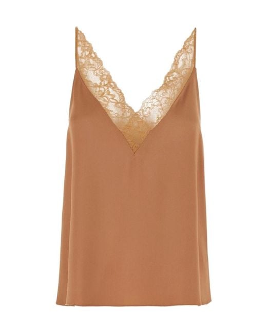 Forte_forte Brown Lace-Trim Camisole