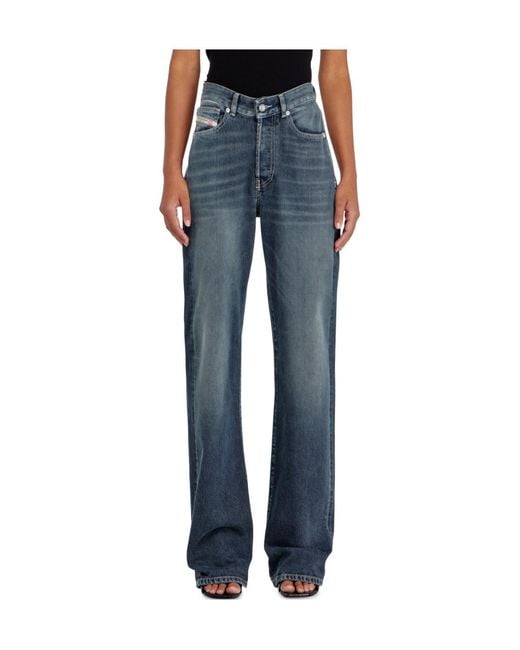 DIESEL Blue 1971 D-Sent Straight-Leg Jeans