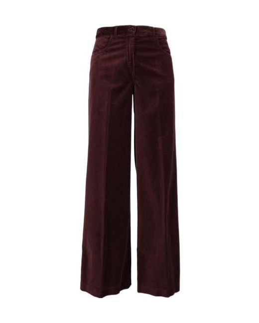 Aspesi Purple Wide-Leg Trousers