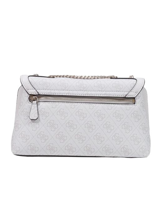 Guess White Lindsey Crossbody Bag