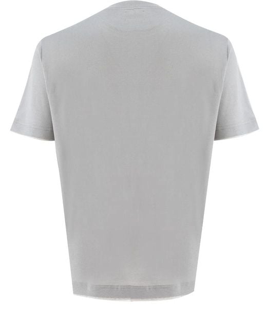 Eleventy Gray Crew Neck Short Sleeve T-Shirt for men