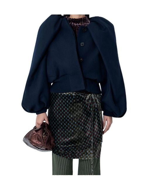 Dries Van Noten Blue Constructed Jacket