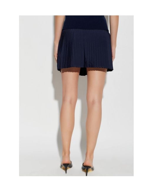MICHAEL Michael Kors Blue Pleated Mini Skirt