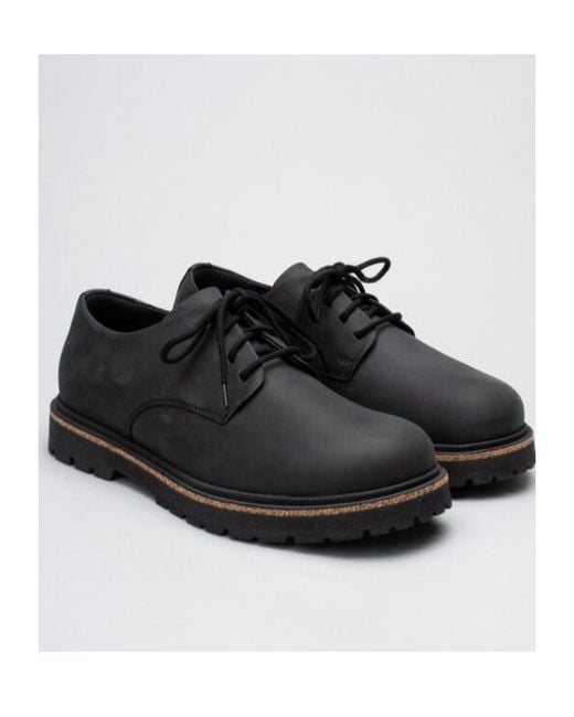 Birkenstock Black Highwood Derby Lace-Up Shoes for men